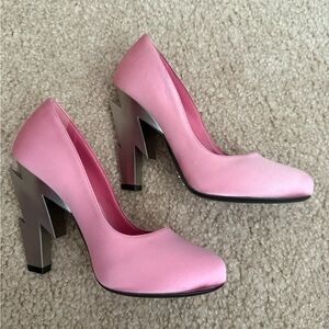 Prada Lighting Bolt Pink Shoes Heels